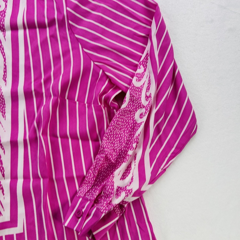 Bob Mackie Shirt Womens Extra Large Pink Button Up Western Cowboy Ladies NEW! - Picture 14 of 16